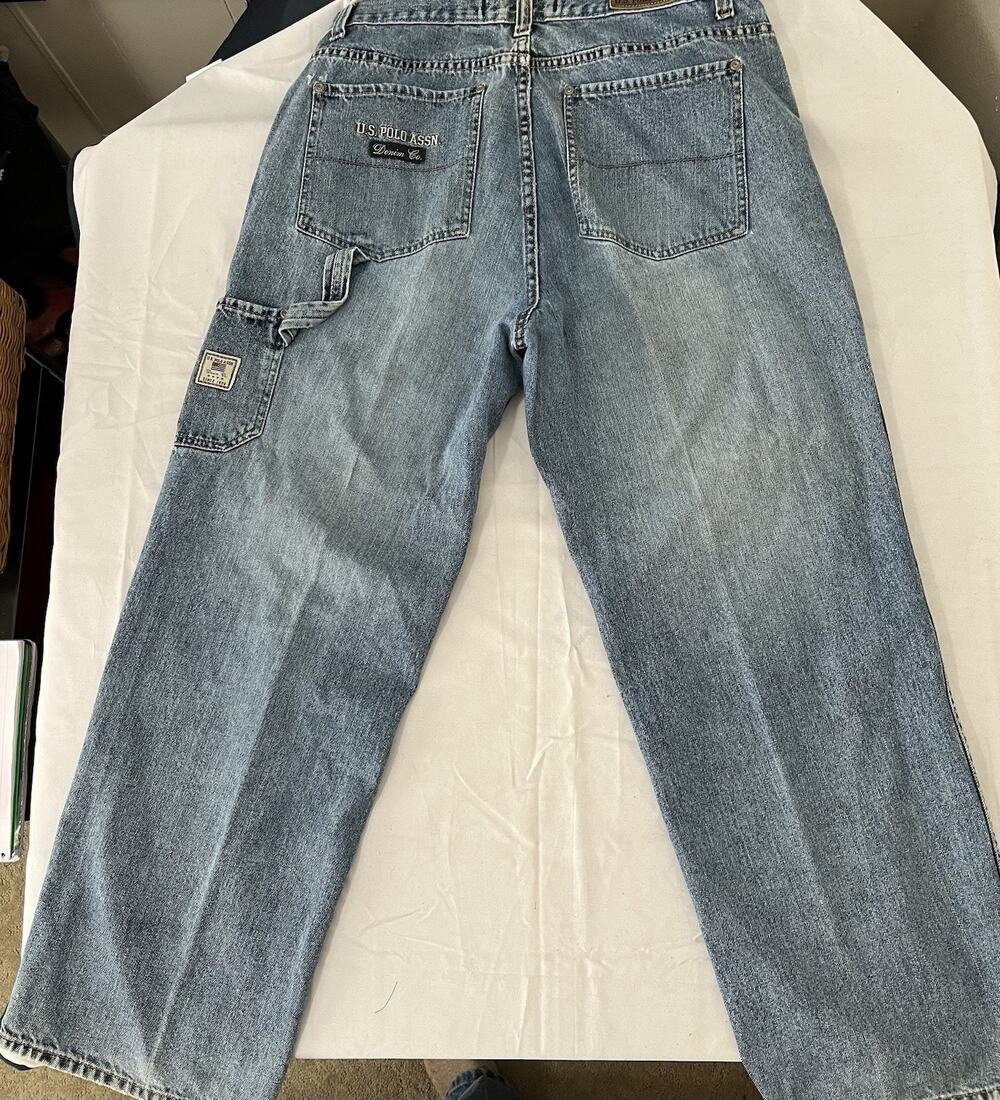 US Polo Association Y2K 90’s Men’s 36 X 30 Jeans Baggy Carpenter Denim Blue